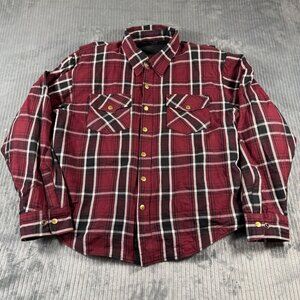 Milwaukee Leather MPM1640 Plaid Biker Flannel CE Approved Armour XL